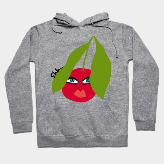 Cute Funky Cherry Pop Art Hoodie by ManoTakako